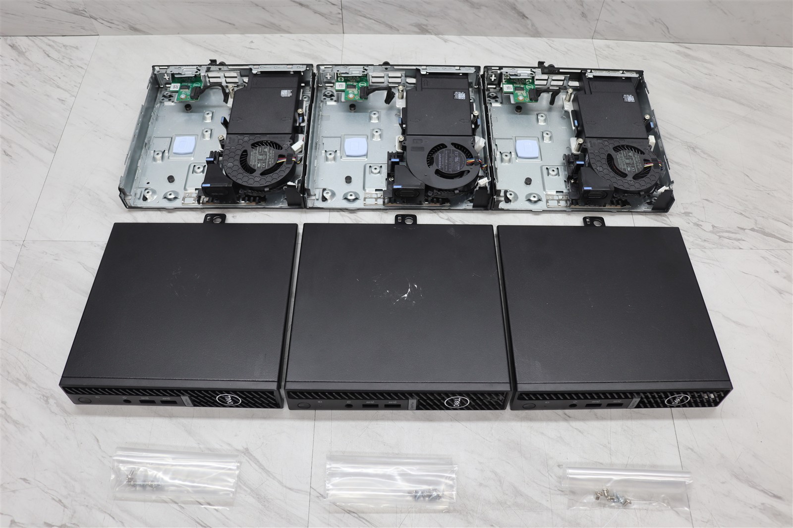 3 LOT Dell Optiplex 7010 Case Chasis Heatsink, Fan, Front Speaker Speaker Mount