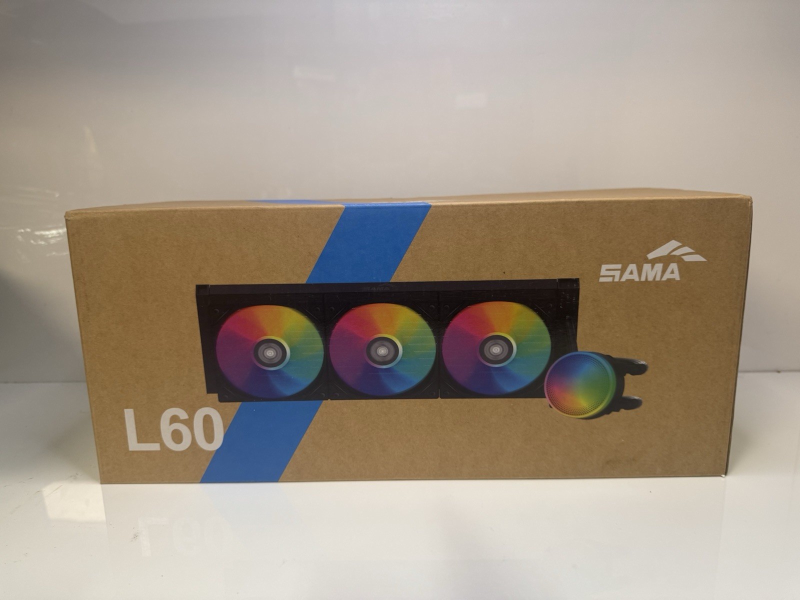 SAMA L60 BK 360mm AIO Liquid CPU Cooler ARGB Triple 120mm PWM Fans Black