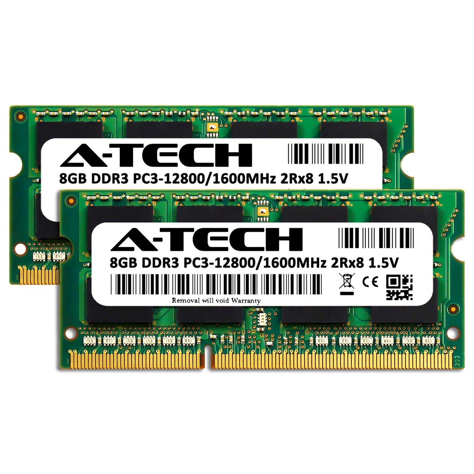 16GB (2x8GB) DDR3 1600MHz SODIMM PC3-12800 2Rx8 1.5V CL11 Non-ECC Unbuffered …