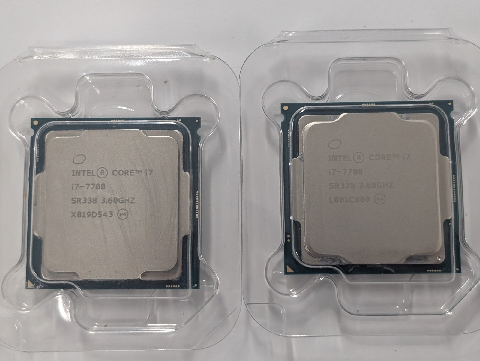 Lot of 2 Intel Core i7-7700 SR338 3.60GHz 4-Core CPU Processor LGA 1151