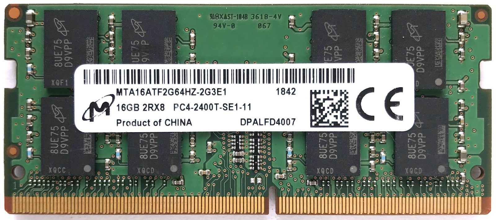 Micron 16GB 2Rx8 PC4-2400T-SE1-11 DDR4 Laptop SDRAM MTA16ATF2G64HZ-2G3H1