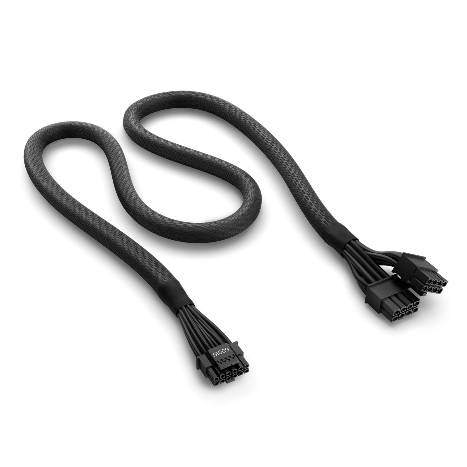 12VHPWR Adapter Cable 12+4Pin 16Pin To Dual 8Pin PCIe 600 Watts Black