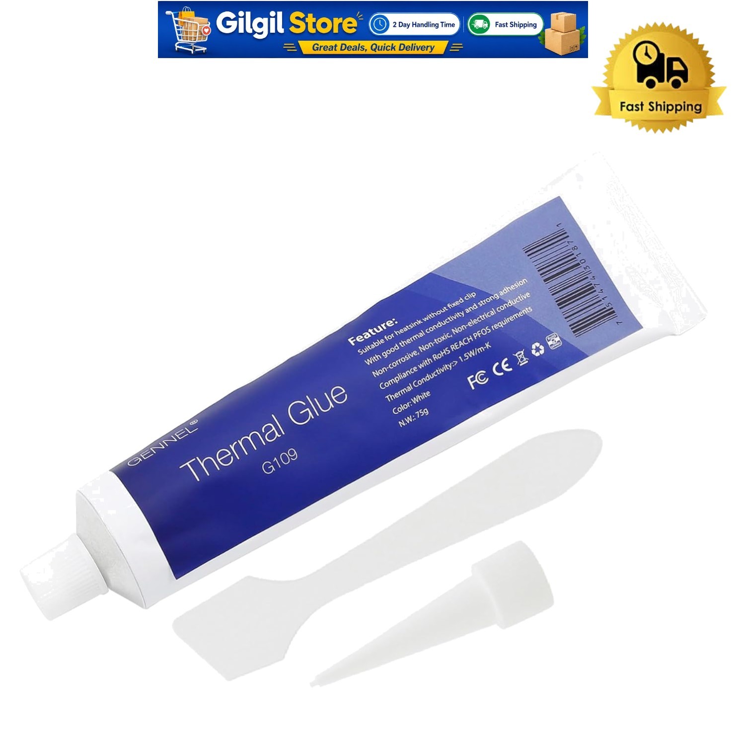 G109 75g Thermal Glue – Silicone Viscous Adhesive for Effective Heat Dissipation