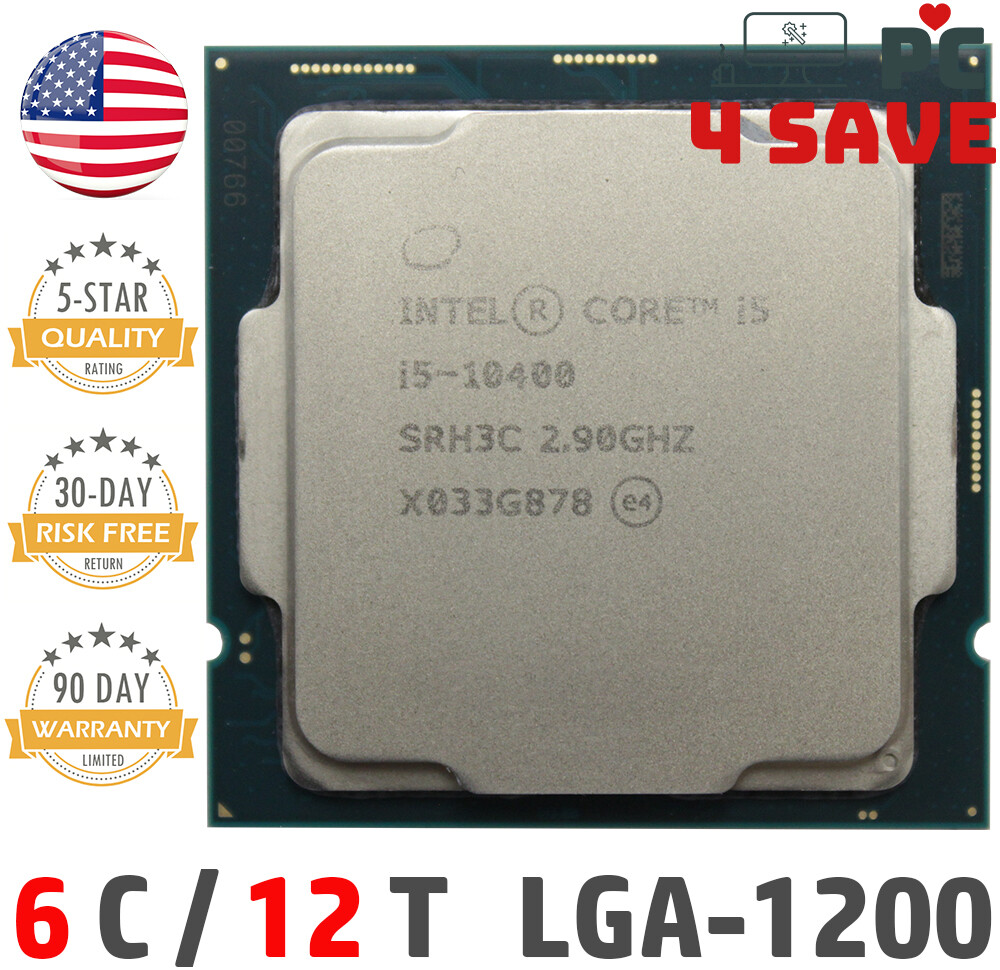 10th Gen Intel Core i5-10400 CPU 2.9GHz (Turbo 4.3GHz) 6-Core 12M LGA-1200 SRH3C
