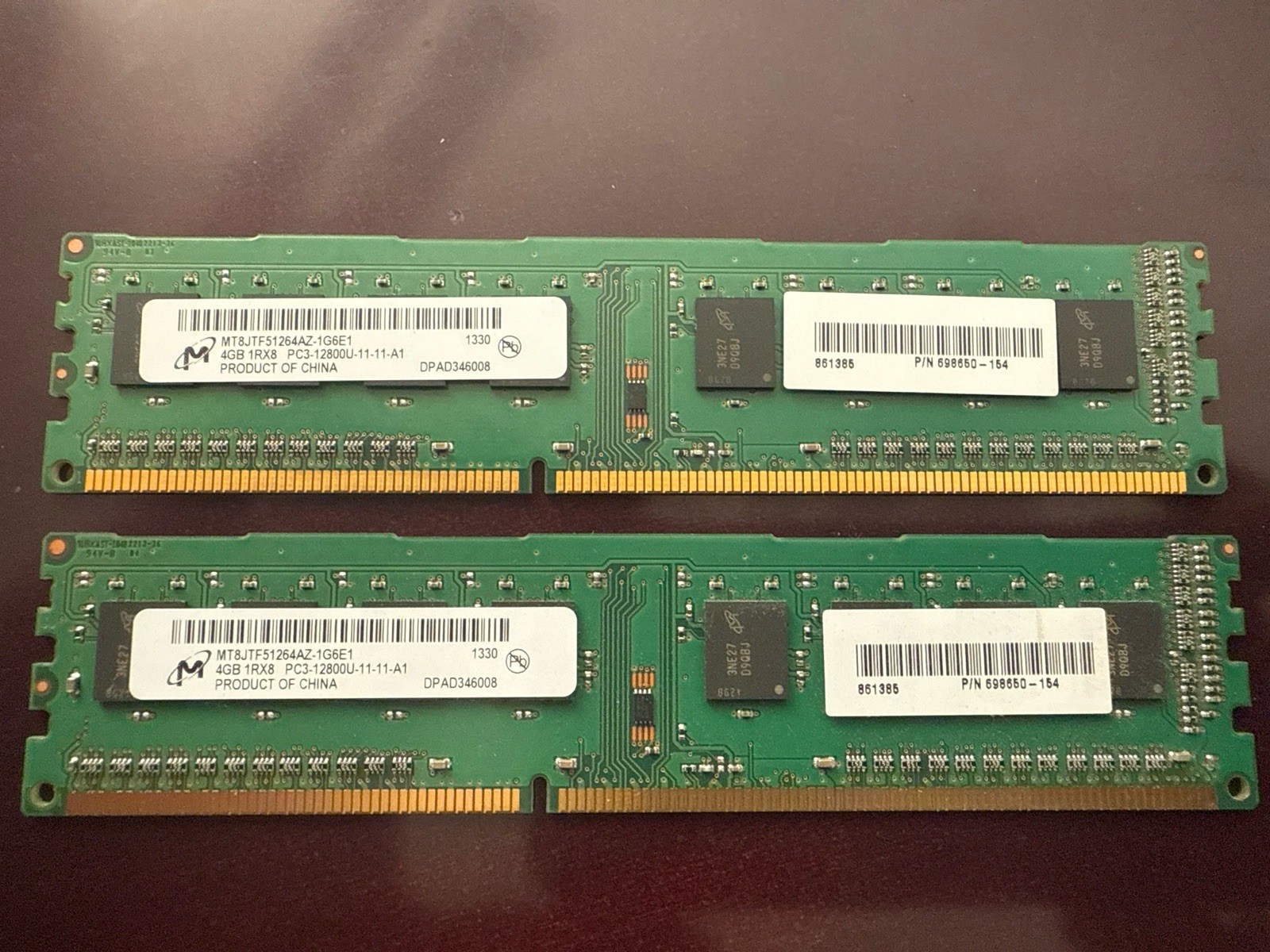 Micron 4GB PC3-12800 (DDR3-1600) Memory – MT8JTF51264AZ-1G6E1
