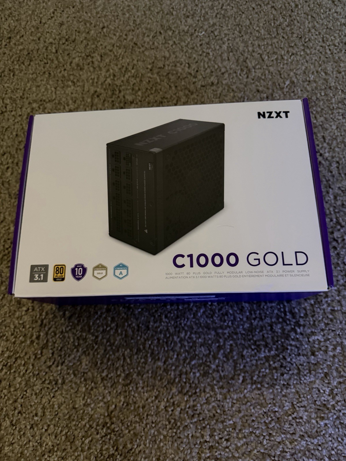 NZXT C1000 Gold 1000W ATX 3.1 Modular Low Noise Power Supply 80 PLUS Gold