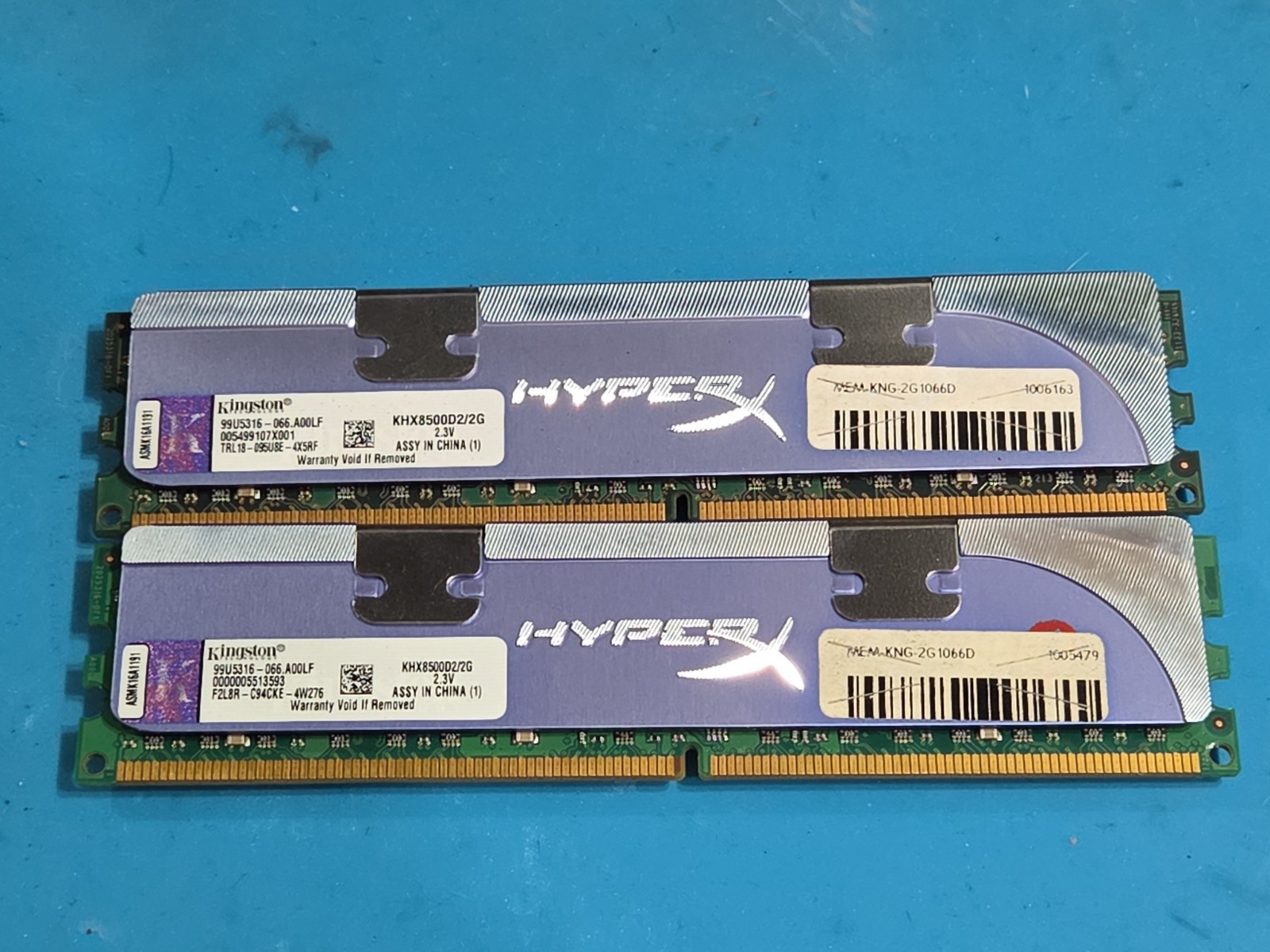 4GB (2GBx2) Kingston KHX8500D2/2G PC2-8500 DDR2 1066MHz DIMM 2.3v Desktop Memory