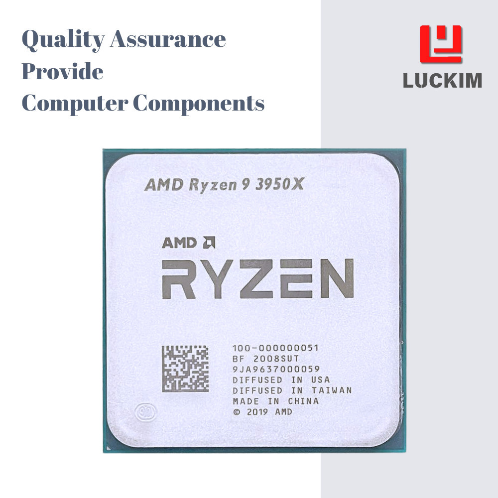 AMD Ryzen 9 3950X CPU – Socket AM4 16 Cores 32 Threads 3.5 GHz 64MB L3 Cache 105