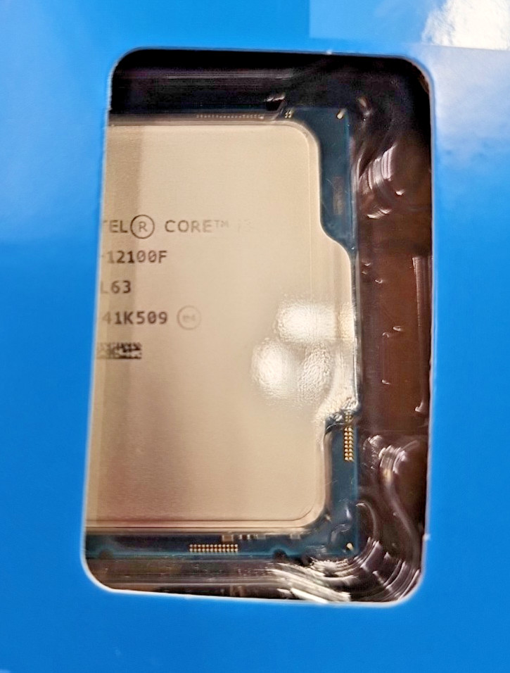 Intel Core 12th Gen i3-12100F Desktop Processor 12MB Cache LGA1700 NEW Unopened