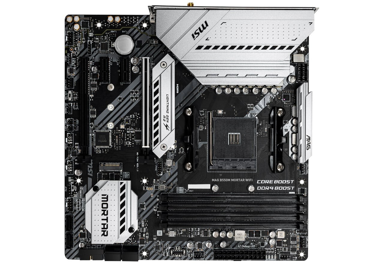 MSI MAG B550M MORTAR WIFI DDR4 AM4 AMD B550 SATA 6Gb/s Micro-ATX