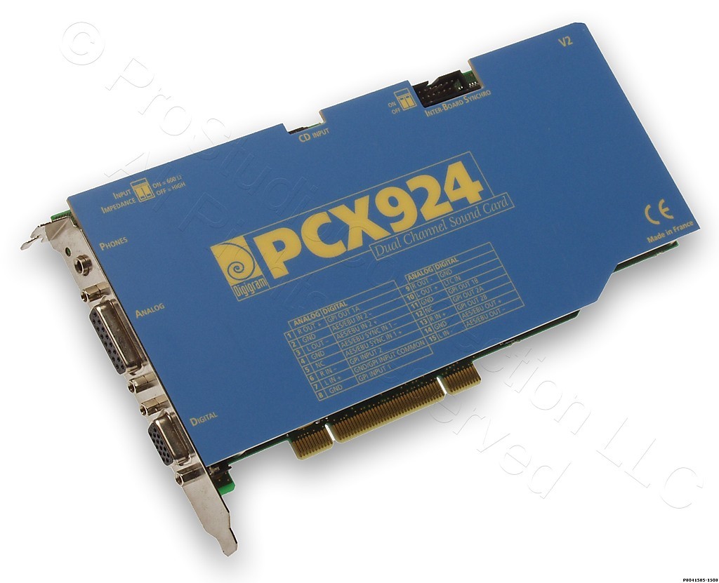 Digigram PCX924 v2 AES/EBU & Balanced Audio Broadcast Multichannel Sound Card