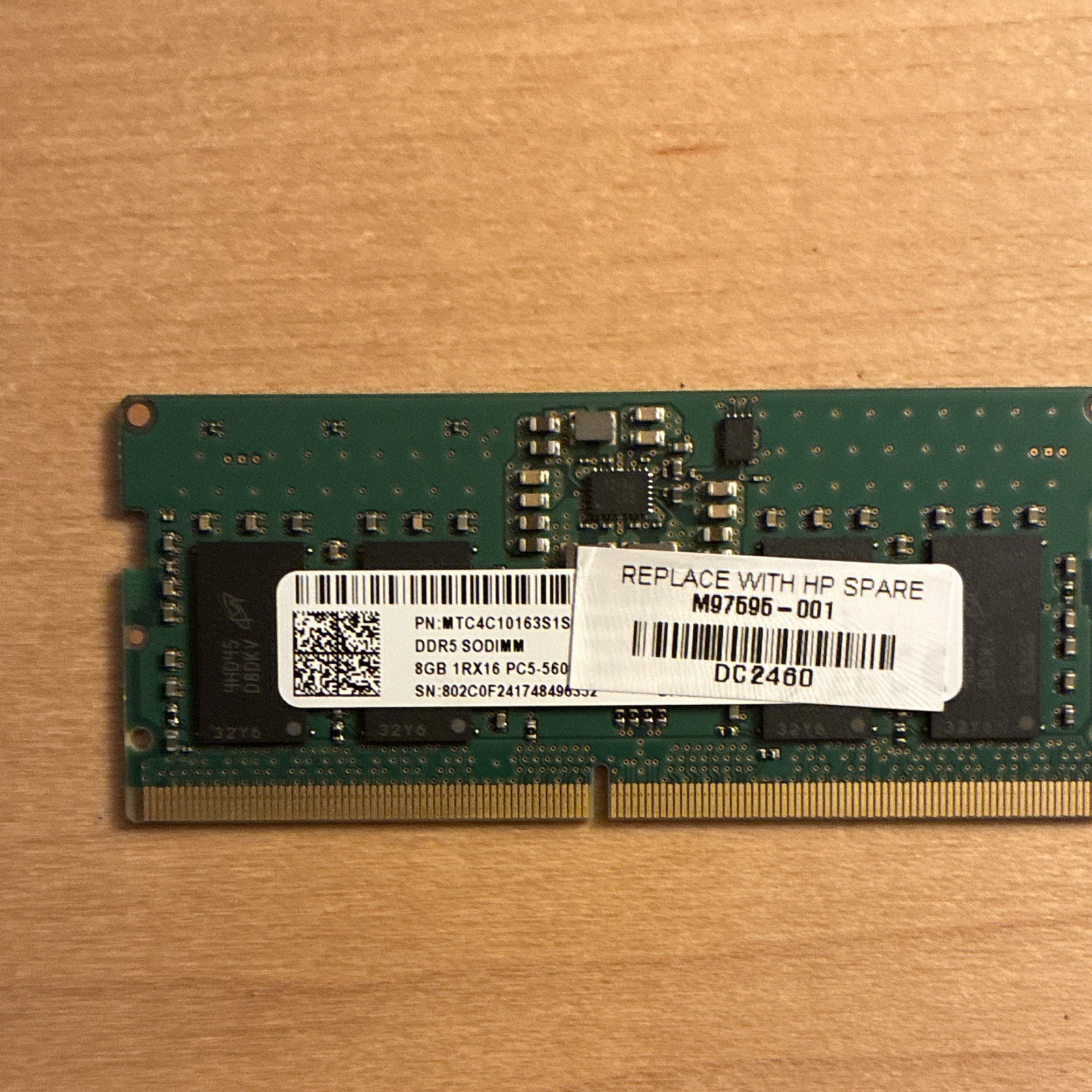 HP 8GB DDR5 SDRAM SO-DIMM Laptop Memory RAM PC5-5600 262-Pin M97595-001