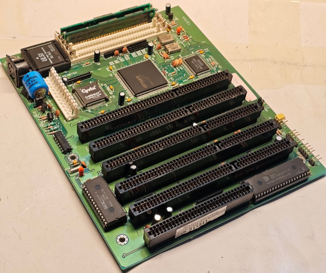 386/486 Zida TD70A mini Motherboard with Cyrix Cx486SLC2, CPU, FPU, 8 MB + Bonus