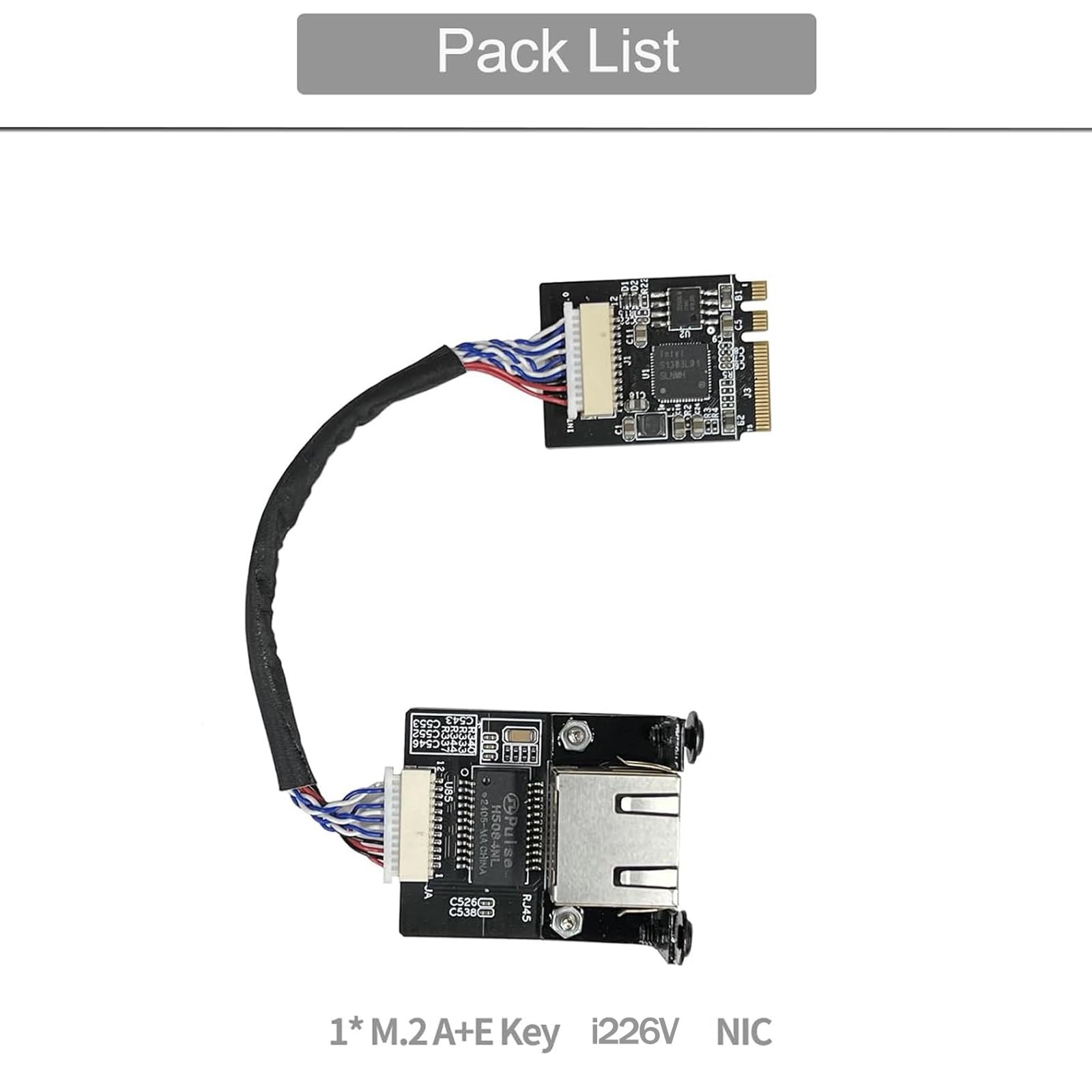 M.2 A E Key To 2.5 Gigabit Ethernet Module i226V 2.5G Server NIC Card 20CM