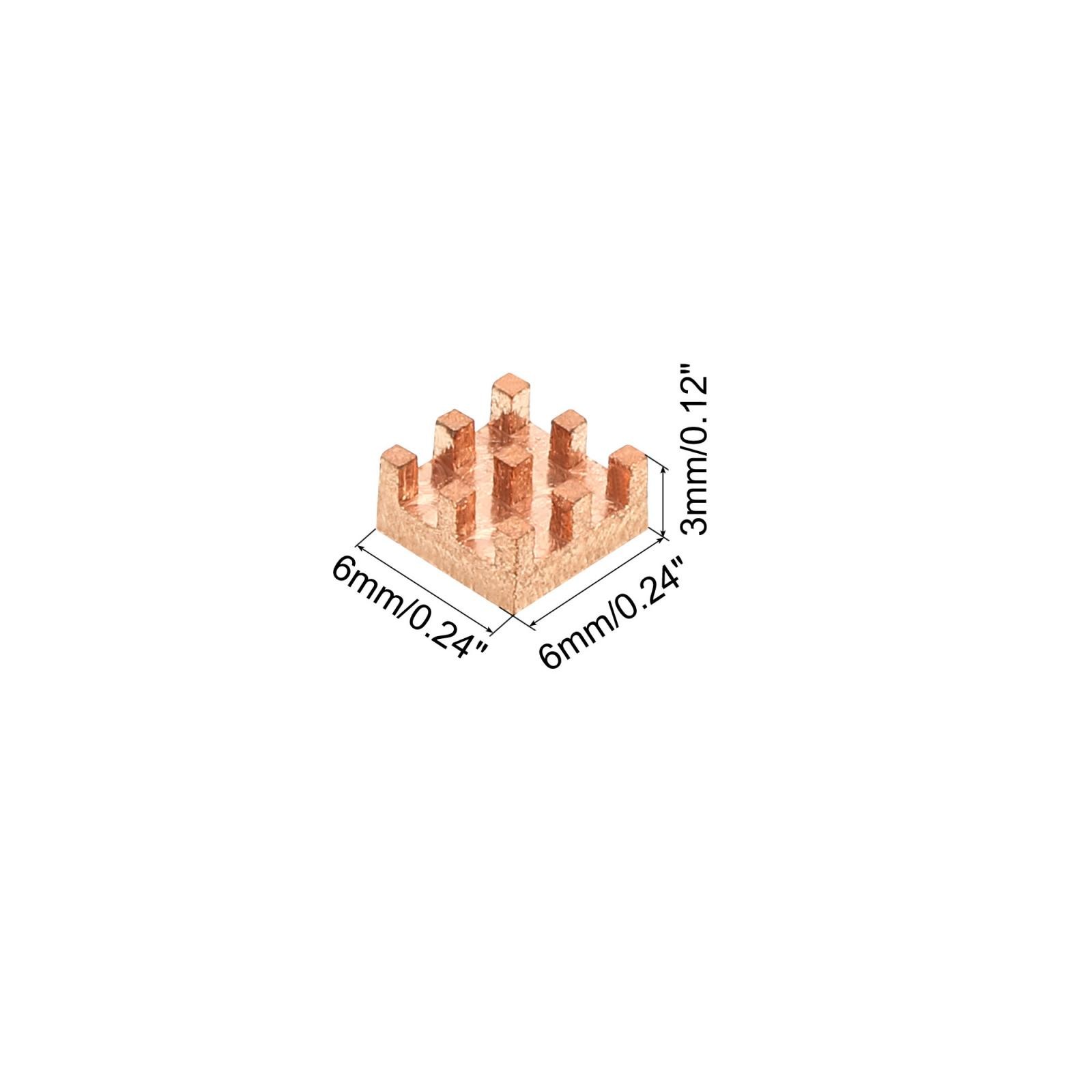 5pcs Copper Heatsink 6x6x3mm with Self Adhesive for IC Chipset Cooler