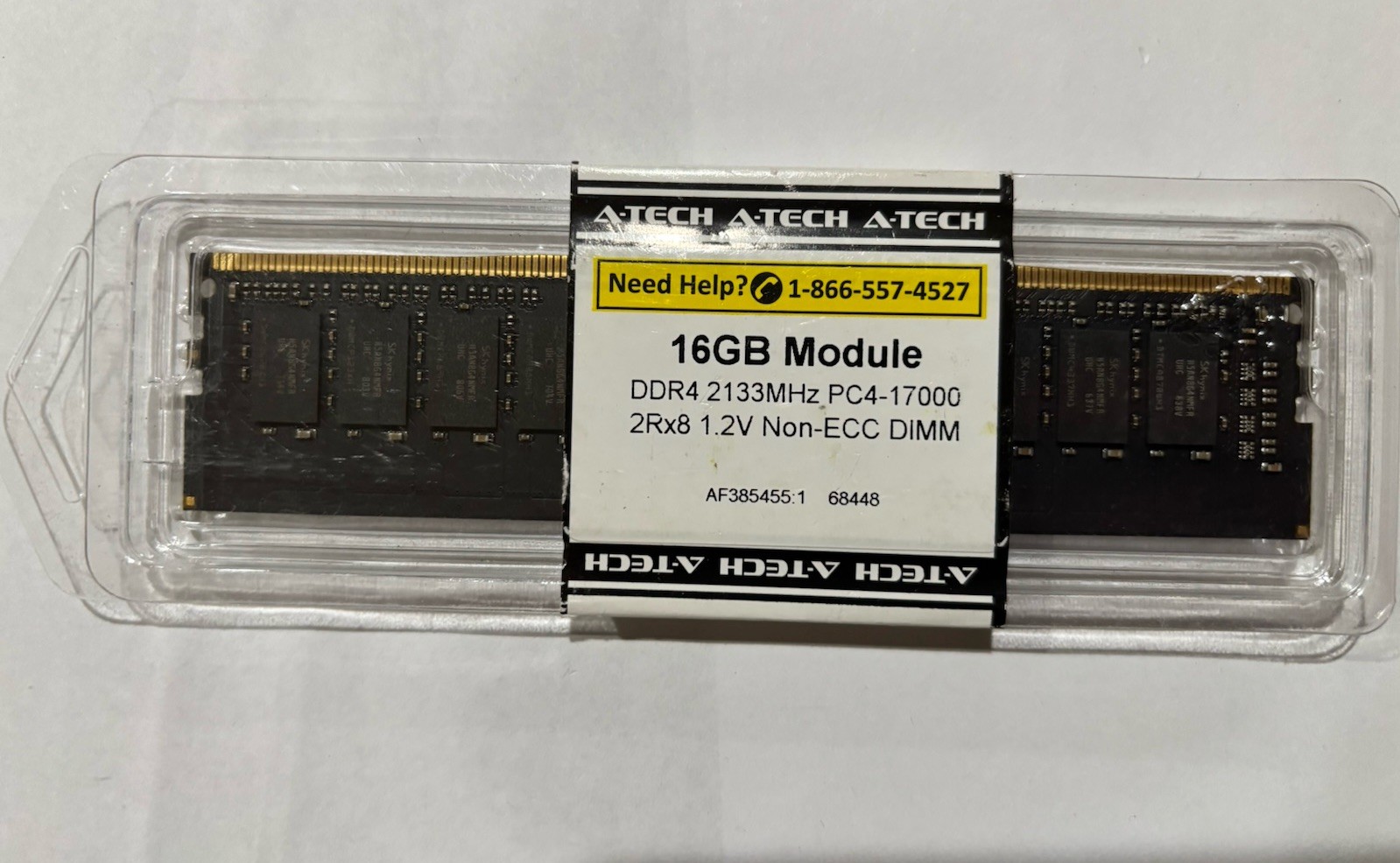 A-Tech 16GB DDR4 2133 MHz None ECC UDIMM PC4-17000 (PC4-2133P) 2Rx8 Sealed