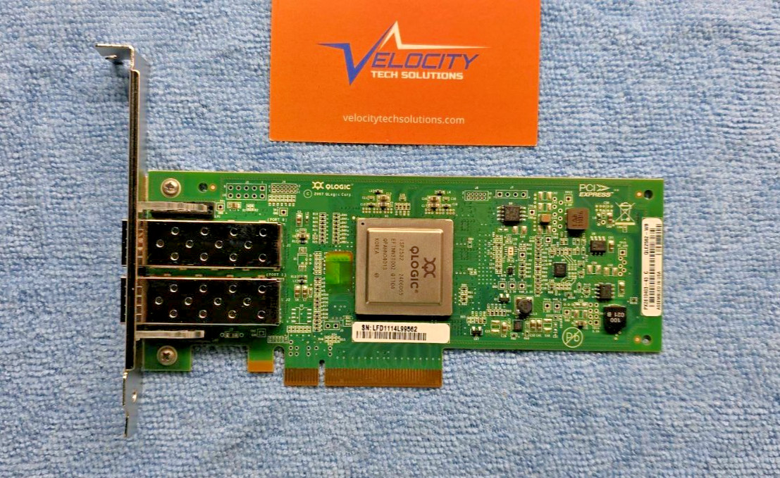 Q-Logic QLE2562-WB Dual Port Fibre Channel Host Bus Adapter Full Height bracket