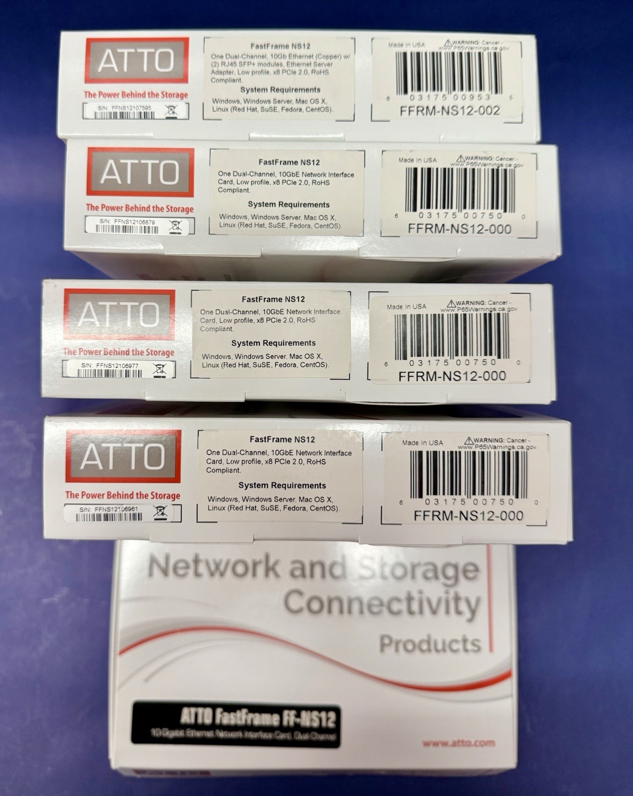 ATTO FastFrame FF-NS12 Dual-Port 10GbE SFP+ PCIe 2.0 (FFRM-NS12-000)