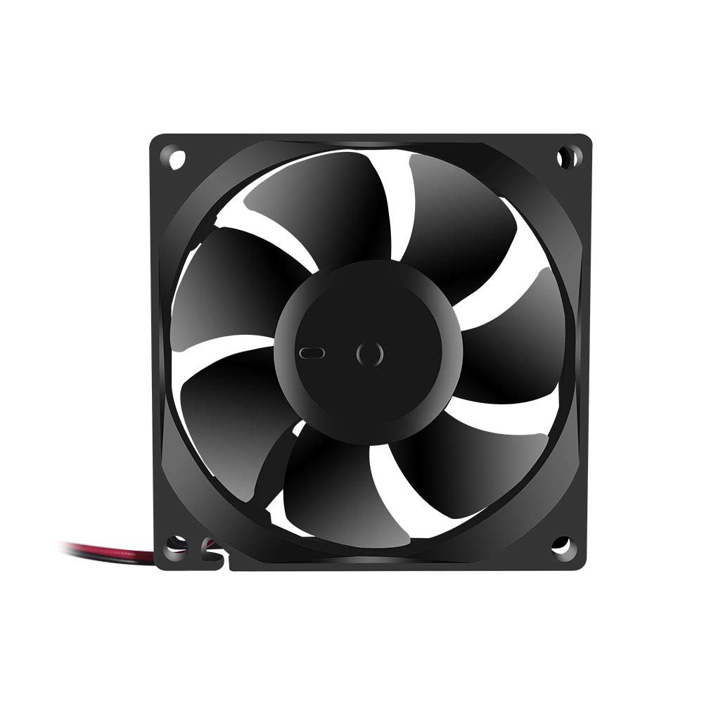2Pcs 12V 3.14in 0.98in Fan 80mm x 80mm x 25mm Fan DC 12V 8025 Brushless