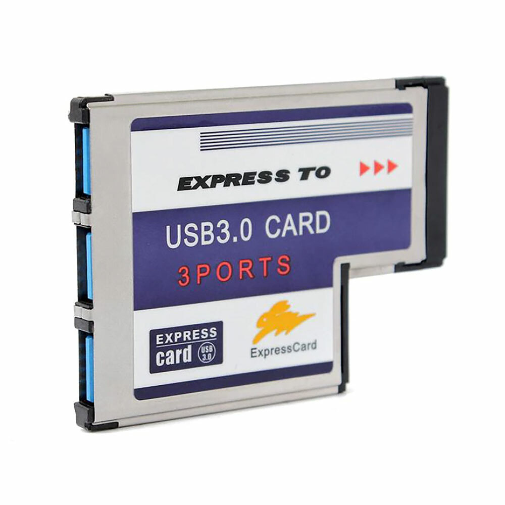 USB 3.0 54mm 3 Port Express Card Adapter Expresscard for Laptop