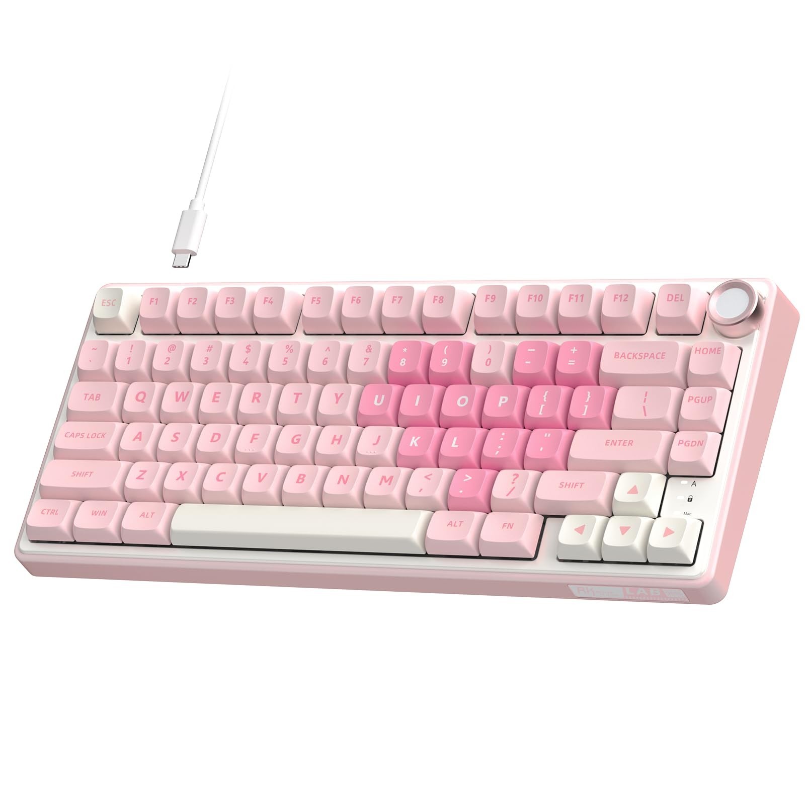RK ROYAL KLUDGE R75 Mechanical Keyboard Wired with Volume Knob, 75% Keyboard …