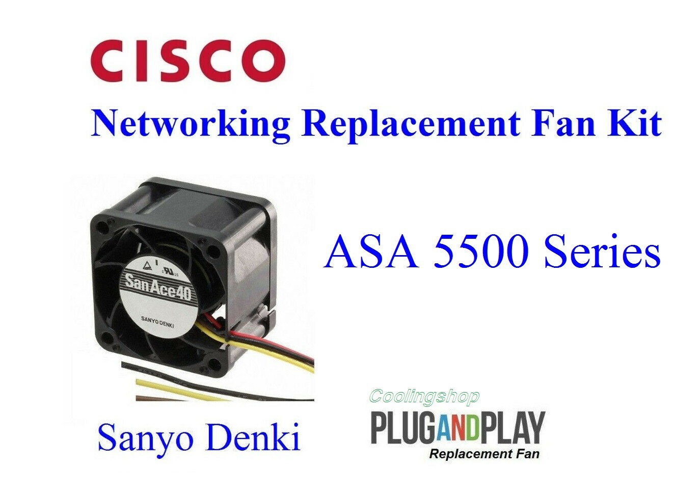 1x Quiet 33dBA Noise Fan for Cisco ASA 5505 ASA 5510 ASA 5520 ASA 5540 ASA 5550