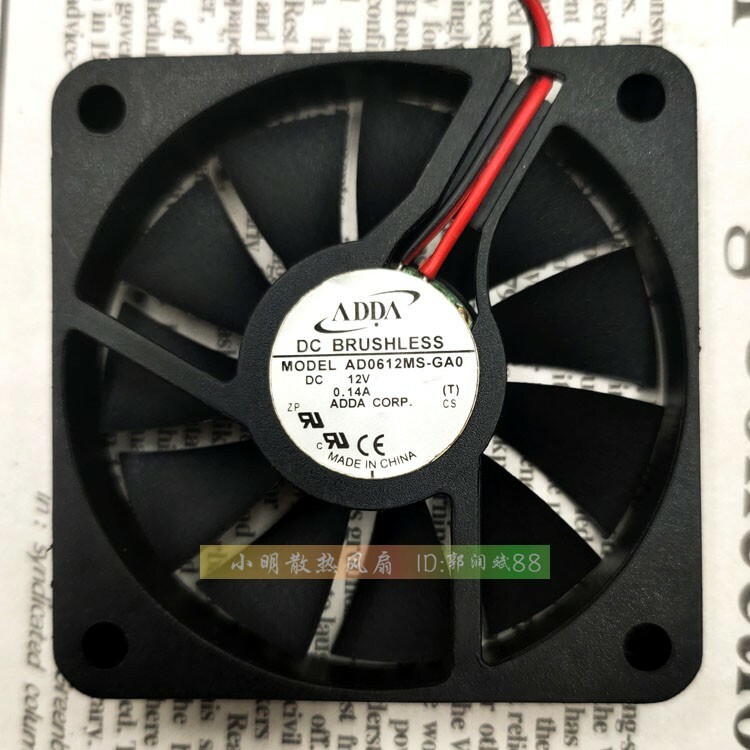 1 pcs ADDA AD0612MS-GA0 6010 12v 0.14A 6CM ultra-quiet cooling fan