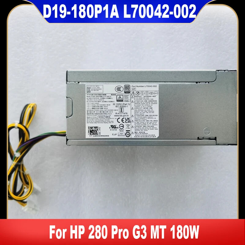 L70042-001 Original For HP 280 Pro G3 MT 180W Power Supply D19-180P1A PCK017