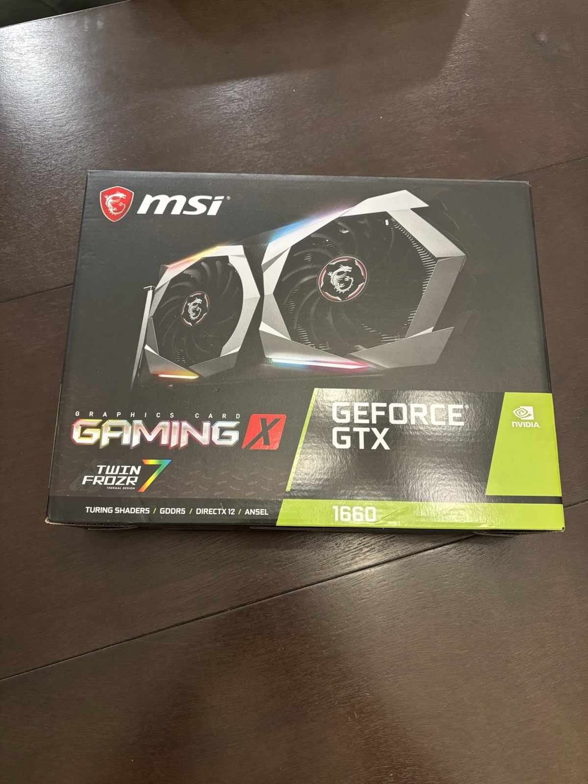 MSI GeForce GTX 1660 GAMING X 6G GDDR5 Twin Frozr 7 V379 Used Box And All Papers