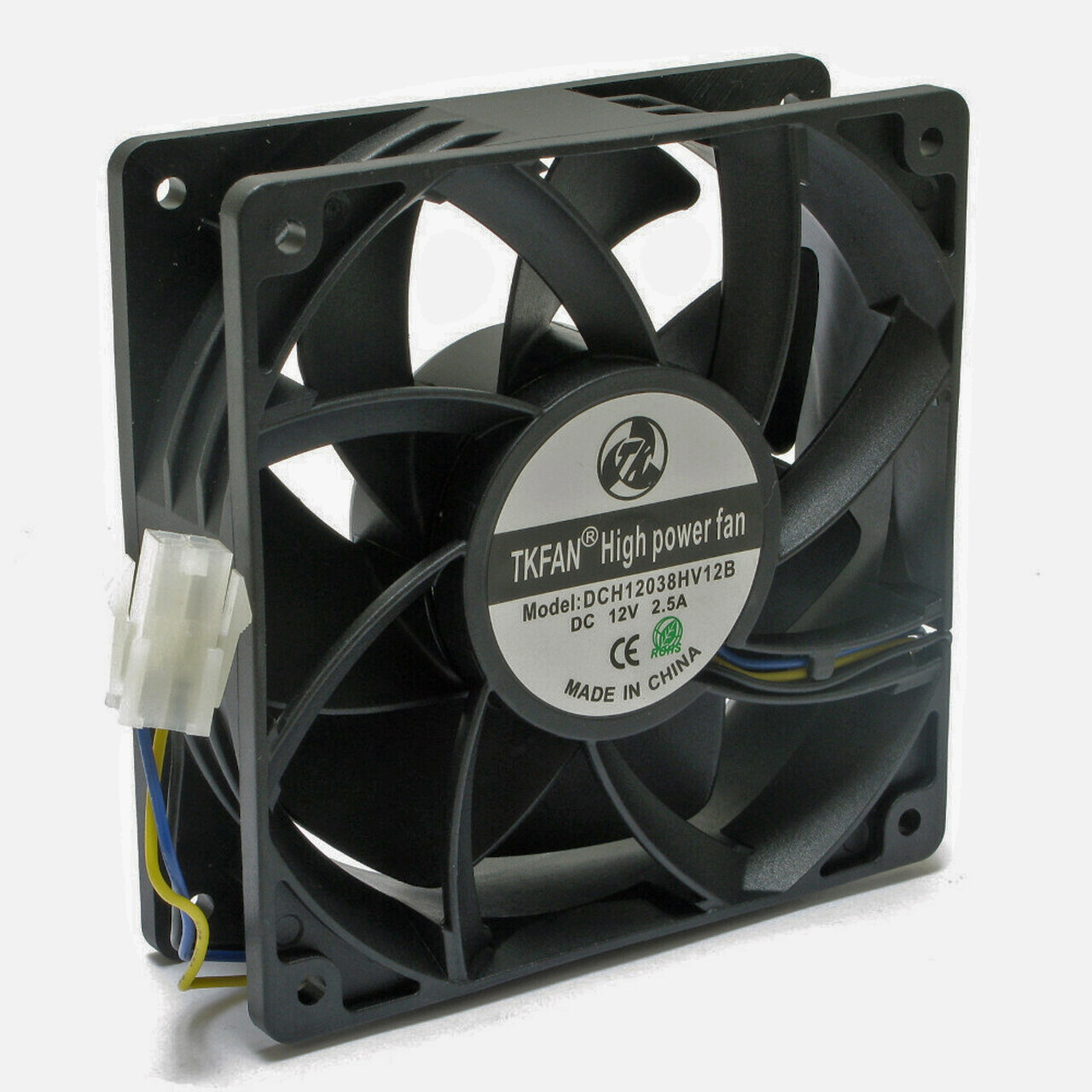 60x ULTRA HIGH SPEED FAN 12VDC 2.5A 120x38mm 285CFM 3-PIN PWM MINER RIG SERVER