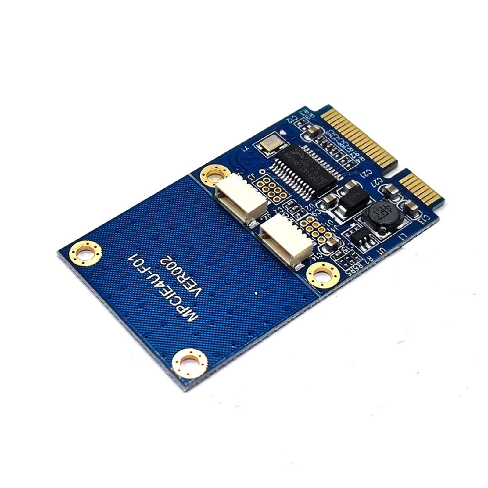 Mini PCI-E PCI Express to 5 Pin Dual USB 2.0 Adapter Riser Expansion Card