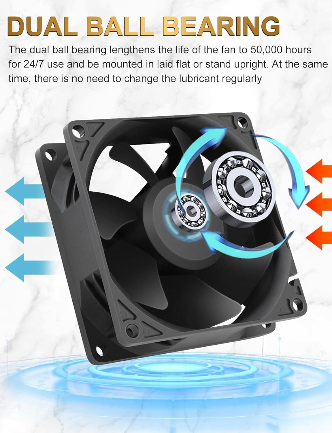 80mm AC Cooling Fan 110V 120V 220V 240V Low Watt Air Ventilation for PC Proje…