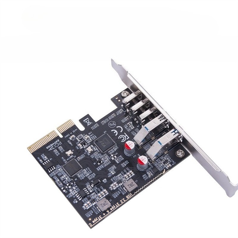 Desktop PCI-E 4X to Type-C+A 5 USB adapter board USB3.2 gen2 expansion 10Gbps