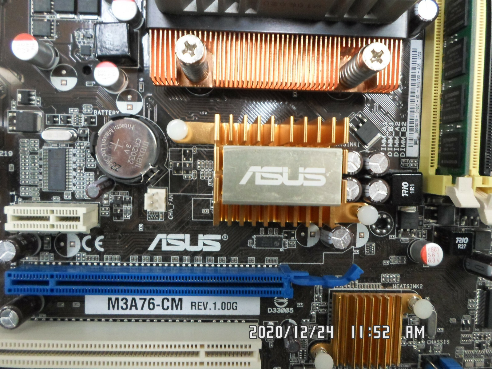 ASUS M3A76-CM MB W/ AMD ATHLON II X2 240 2.8 CPU & 1GB MEM TESTED