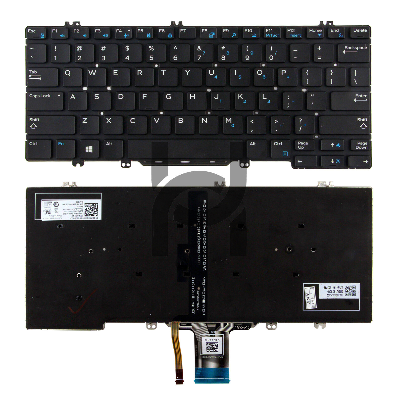US Keyboard for Dell Latitude 5280 5290 7280 7290 7380 7390 Backlight