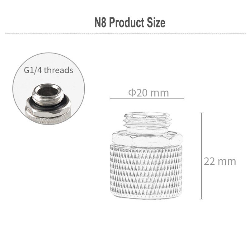 Metal Quick Connect Water Cooling Hose Fitting 8mm 10mm Copper Compatible DIY