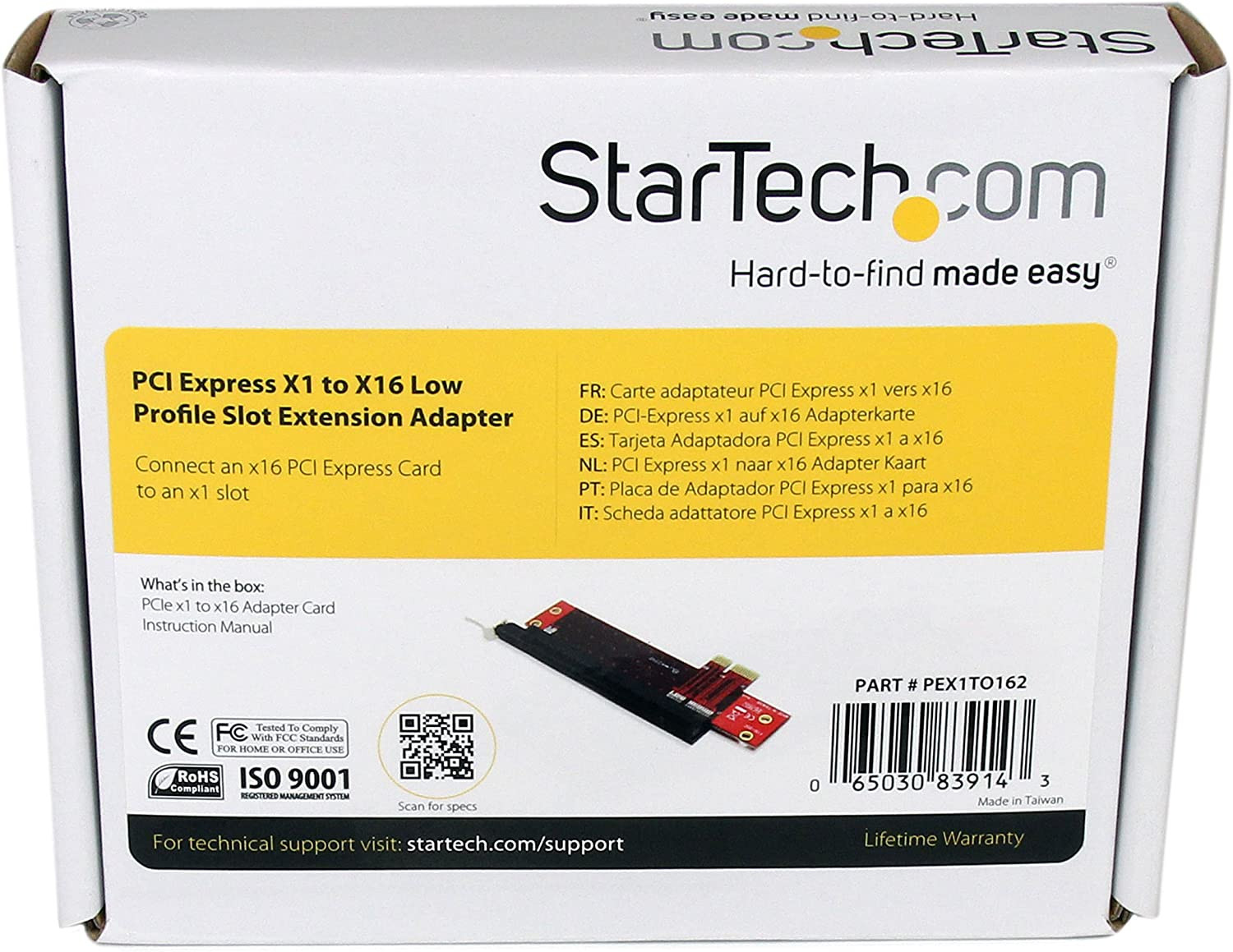 PCI Express X1 to X16 Low Profile Slot Extension Adapter – Pcie X1 to X16 Adapte