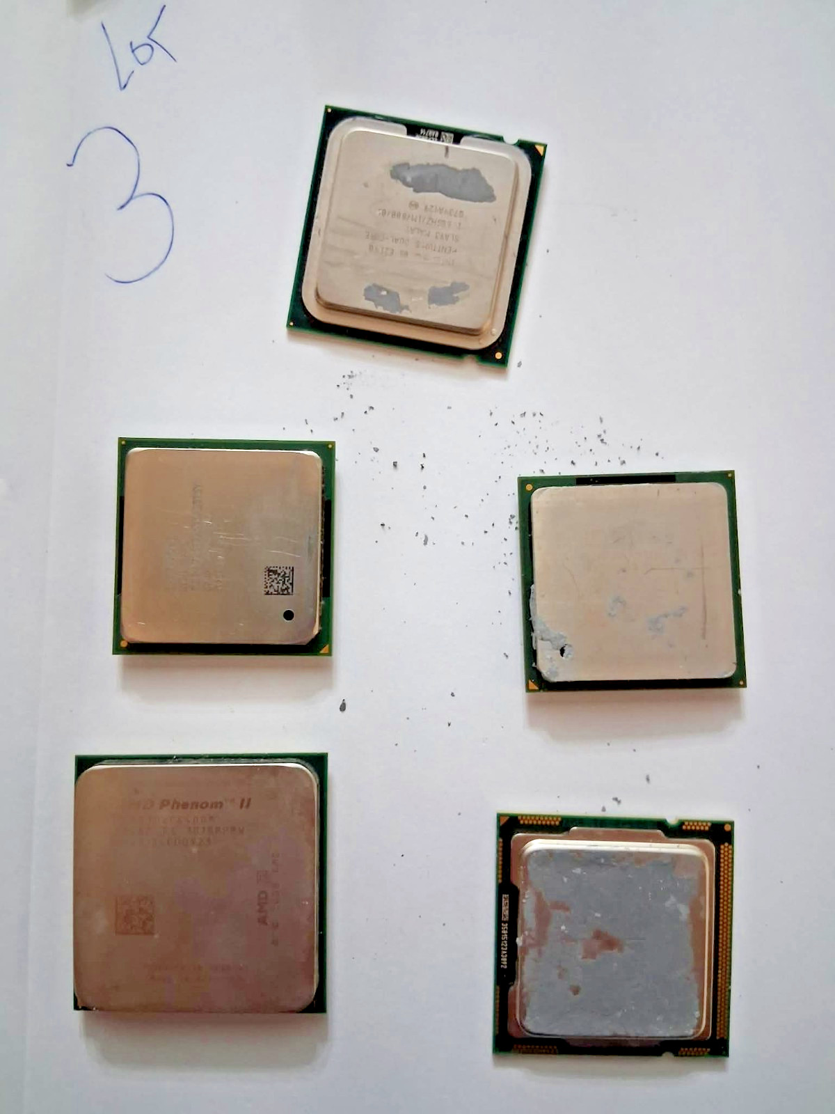 5 assorted PC Processors Lot 3
