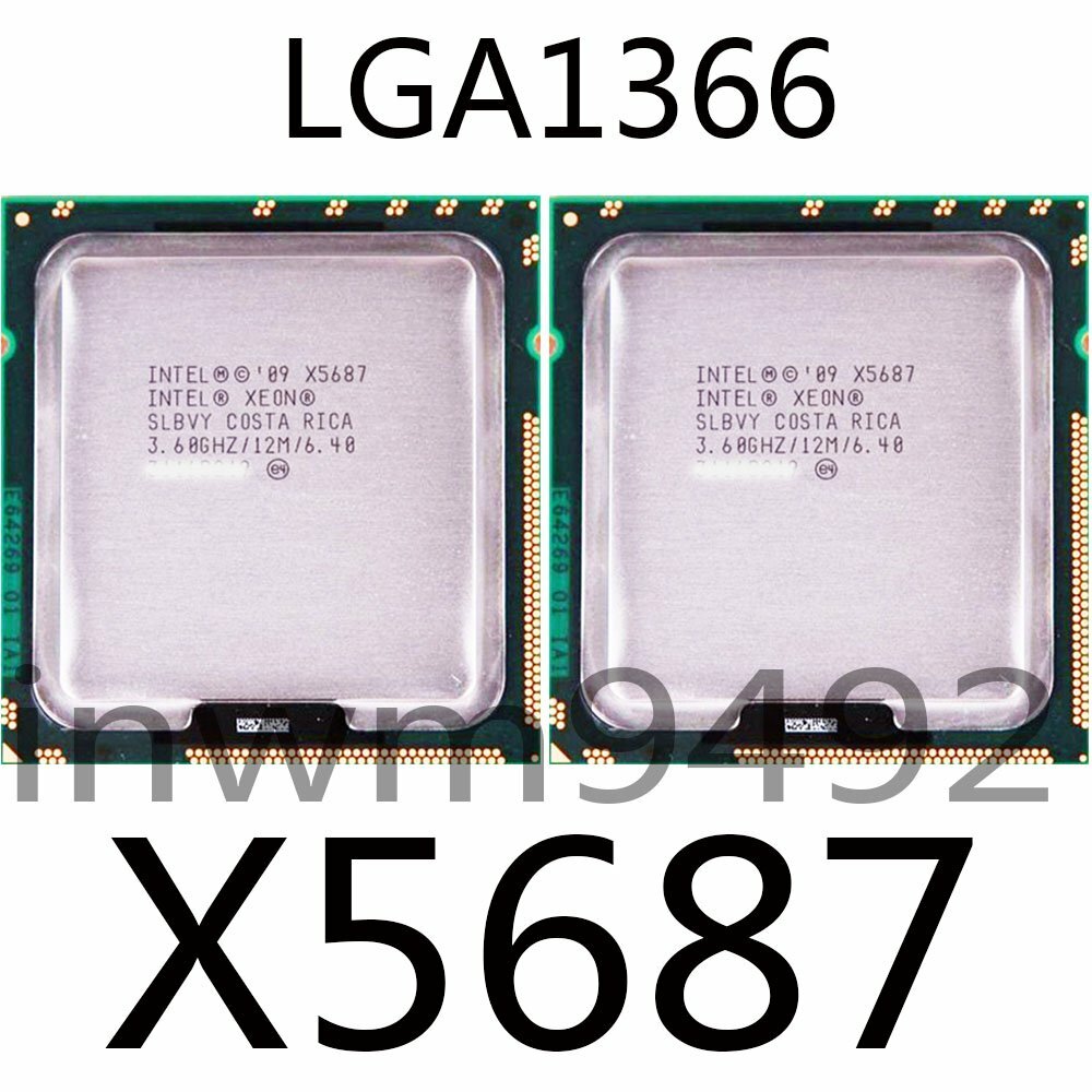Intel Xeon 2PCS X5667 X5672 X5675 X5677 X5679 X5687 LGA1366 CPU Processor