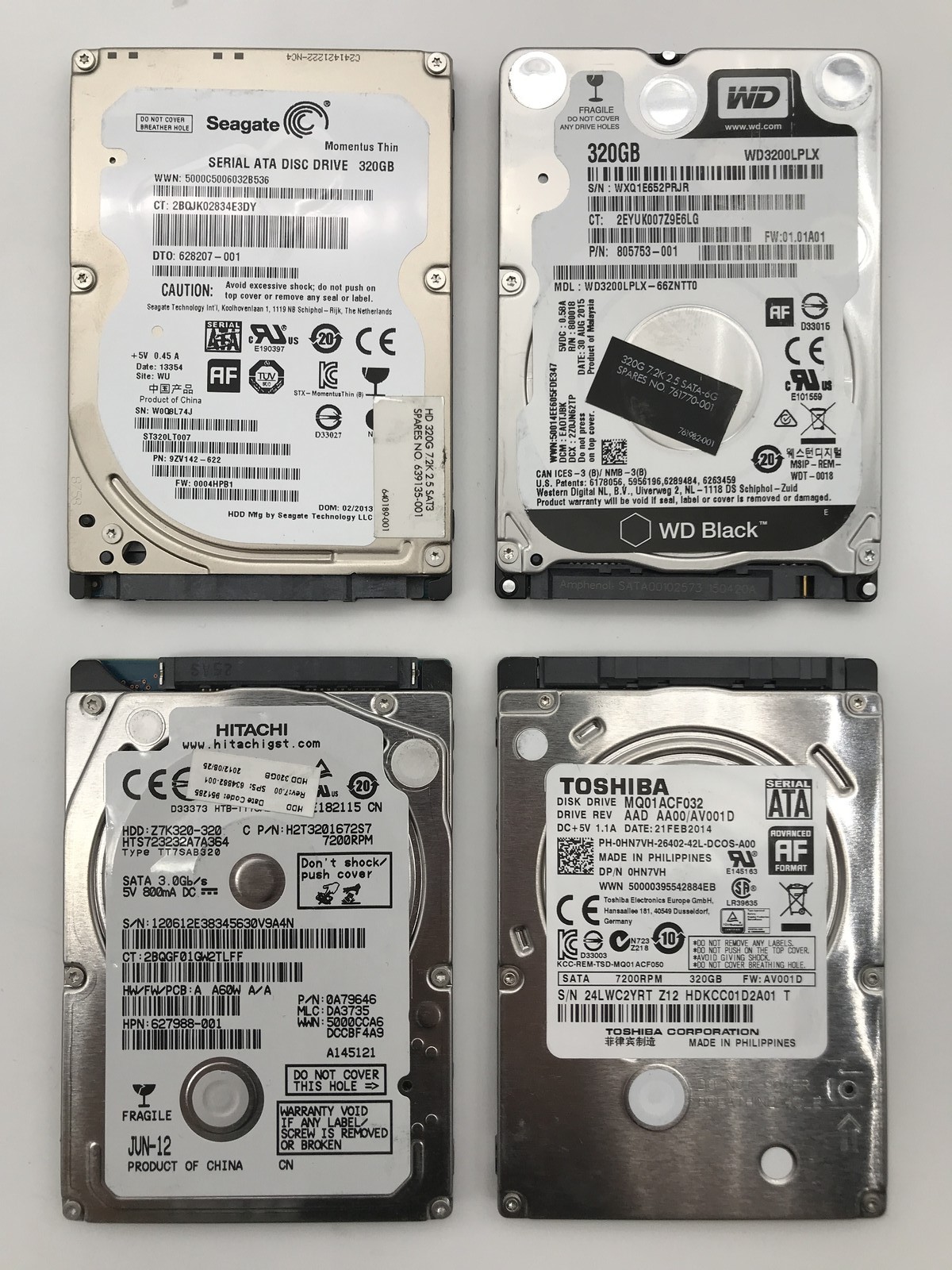 Hard Drive MIXED BRANDS 320GB 2.5″