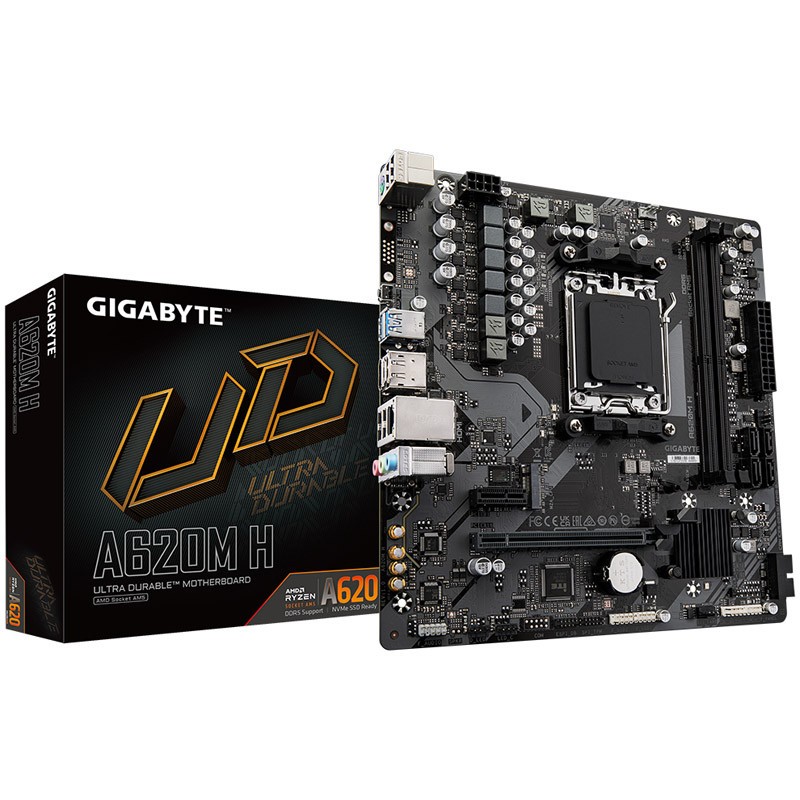 Gigabyte A620M H Motherboard Supports AMD Ryzen 8000 Digital VRM 5+2+2 CPU