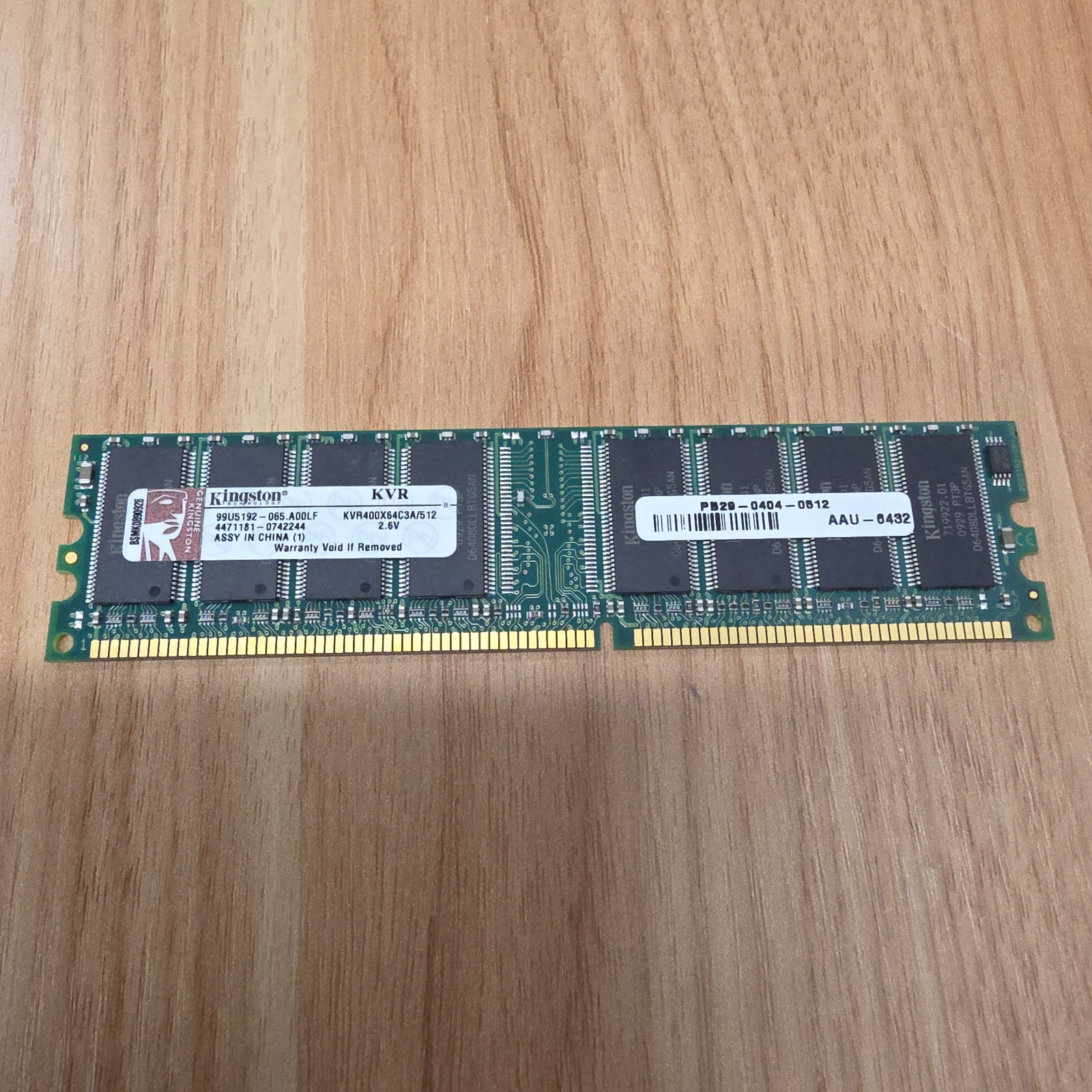 Kingston KVR400X64C3A/512 PC3200 (DDR-400) 512 MB DIMM Memory