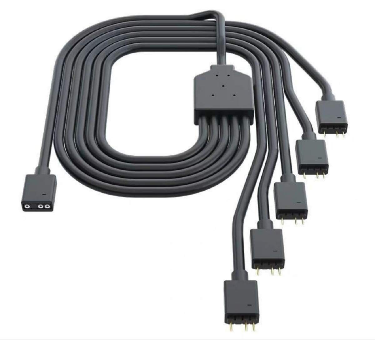Cooler Master 1-to-5 ARGB Splitter Cable 3-Pin Addressable RGB Sync