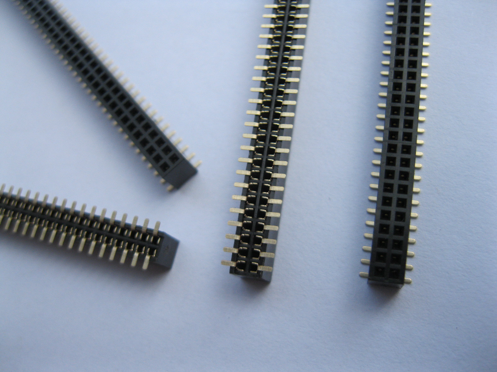 100 pcs Gold Plated SMD SMT 1.27mm Breakable Female Pin Header 80pin Dual Row