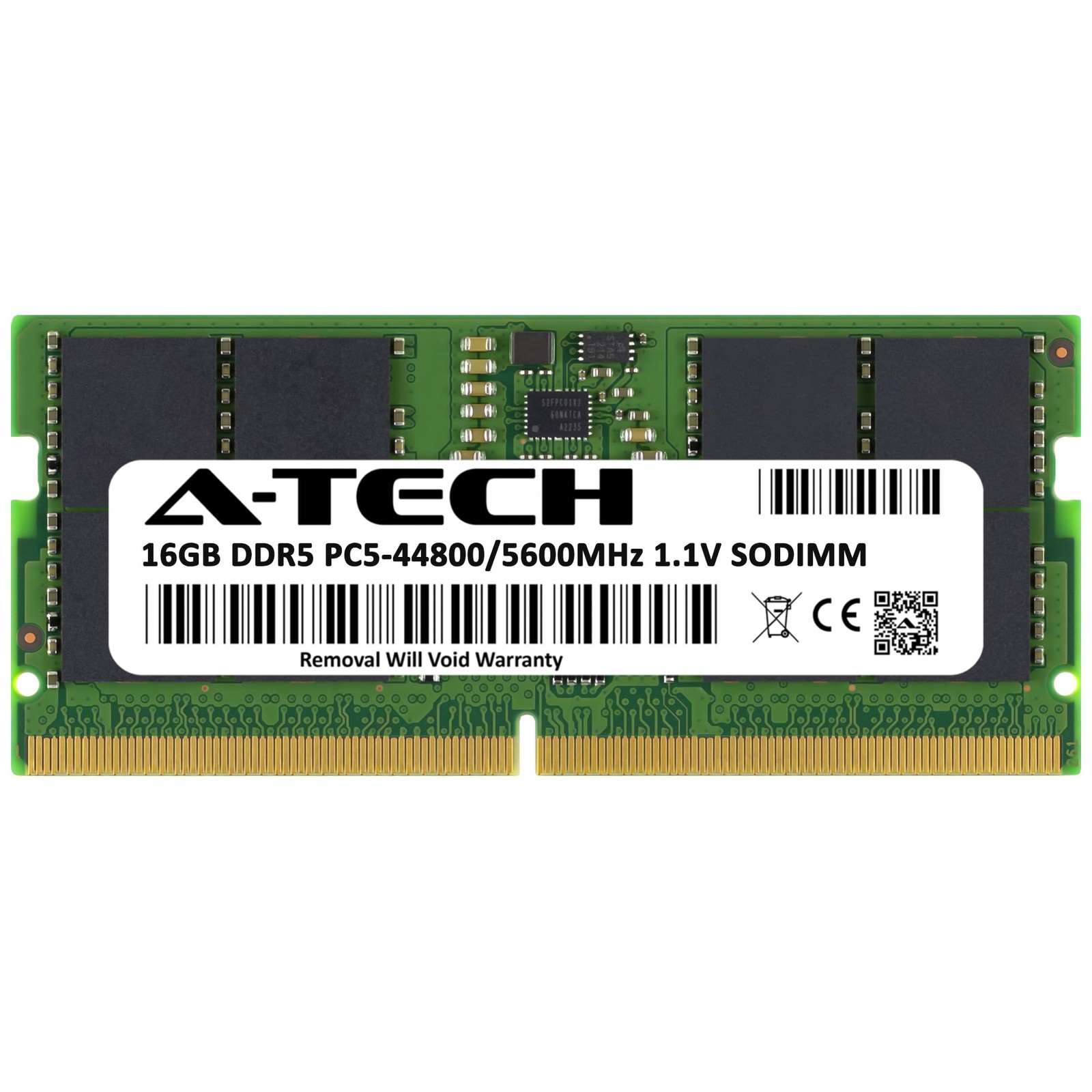 ATech 16GB DDR5 5600MHz PC544800 CL46 SODIMM 1.1V NonECC Unbuffered SODIMM 26…