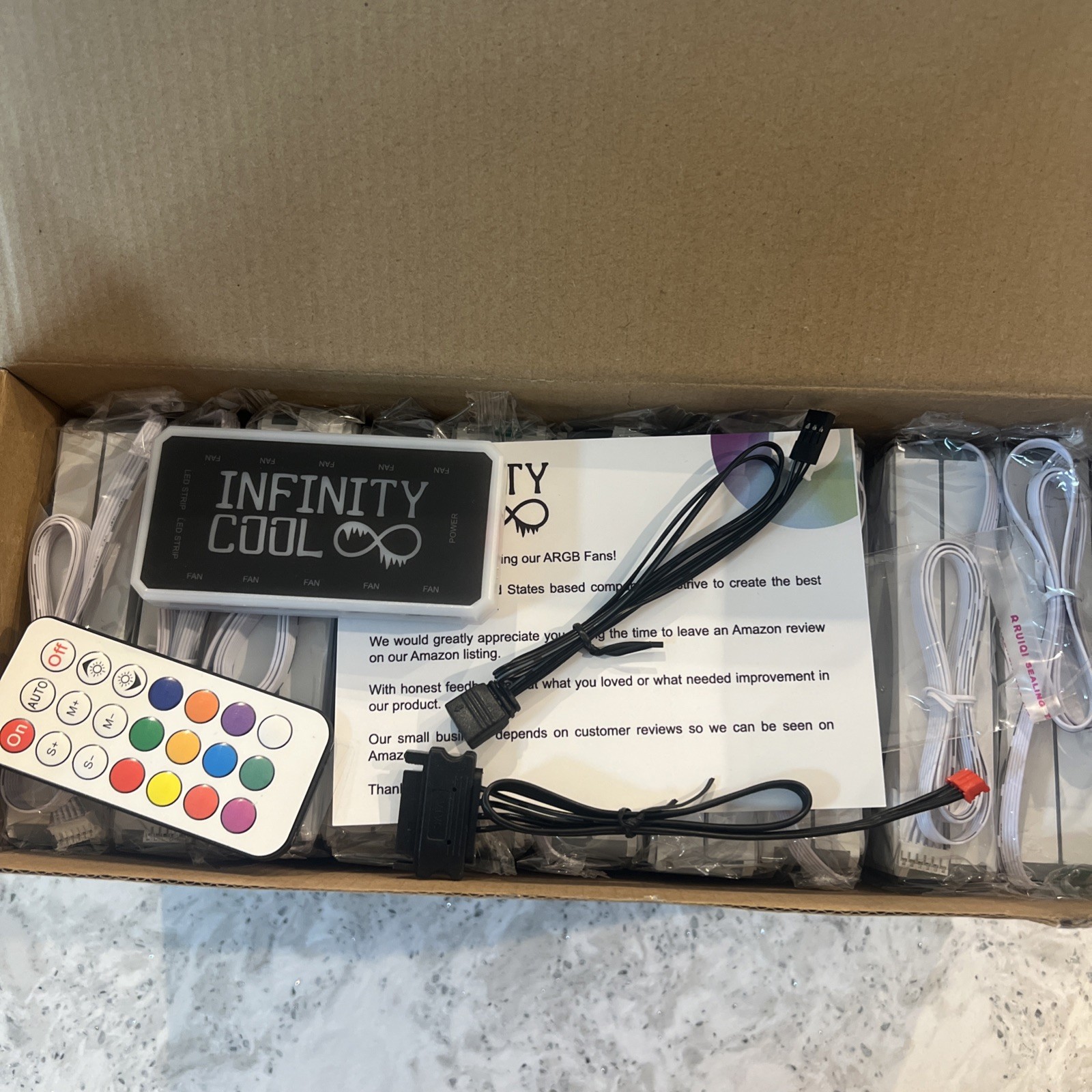 Infinity Cool 10-Pack ARGB Fans w/ Hub and Remote