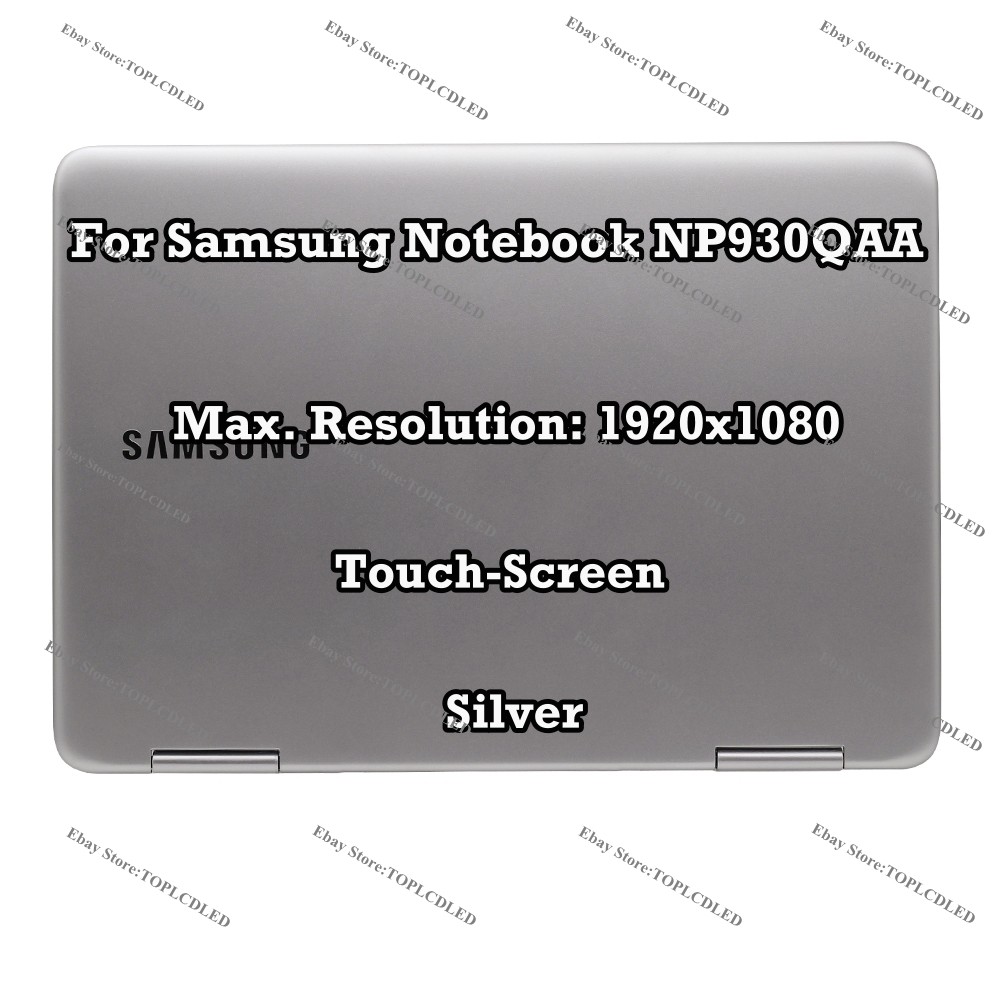 13.3″ Samsung Notebook NP930QAA-KS1US FHD LCD Touch Display Full Assembly Panel