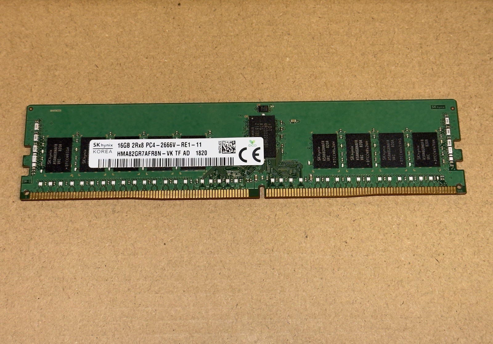 SK hynix 16GB DDR4 DIMM PC4-2666V Registered ECC RAM HMA82GR7AFR8N-VK