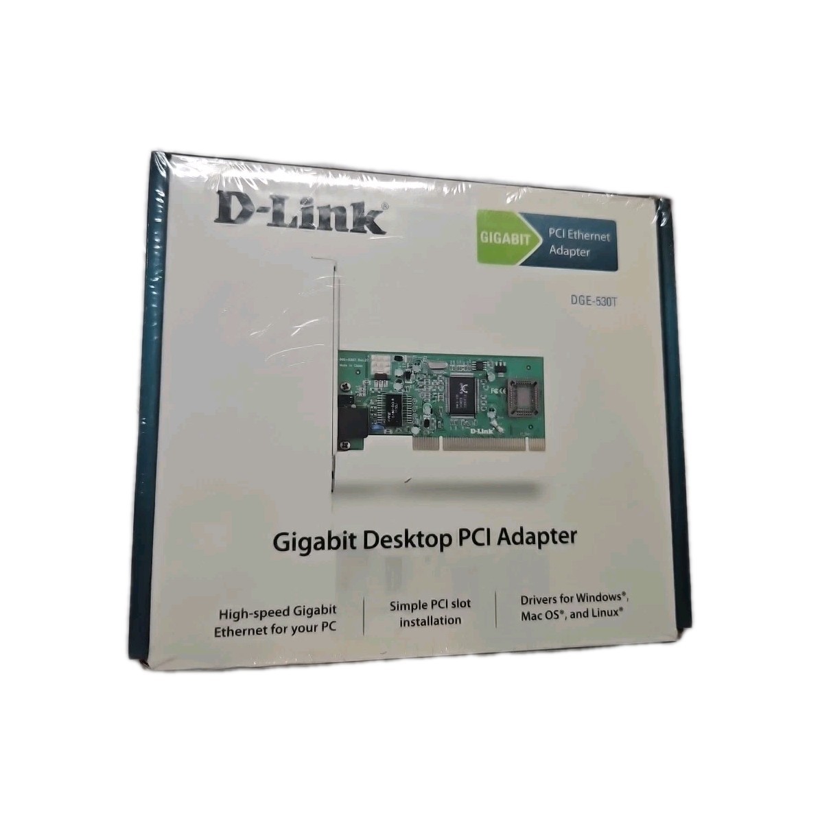 D-Link DGE-530T Gigabit Desktop Adapter 10/ 100/ 1000Mbps PCI with Install Disc