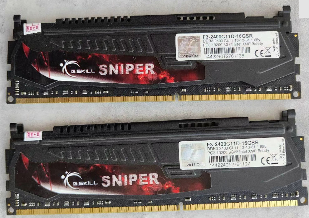 G.SKILL 2 x 8GB DDR3 2400 SNIPER F3-2400C11D-16GSR PC3-19200 Dsektop DIMM RAM